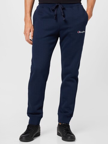 Champion Authentic Athletic Apparel Tapered Broek in Blauw: voorkant