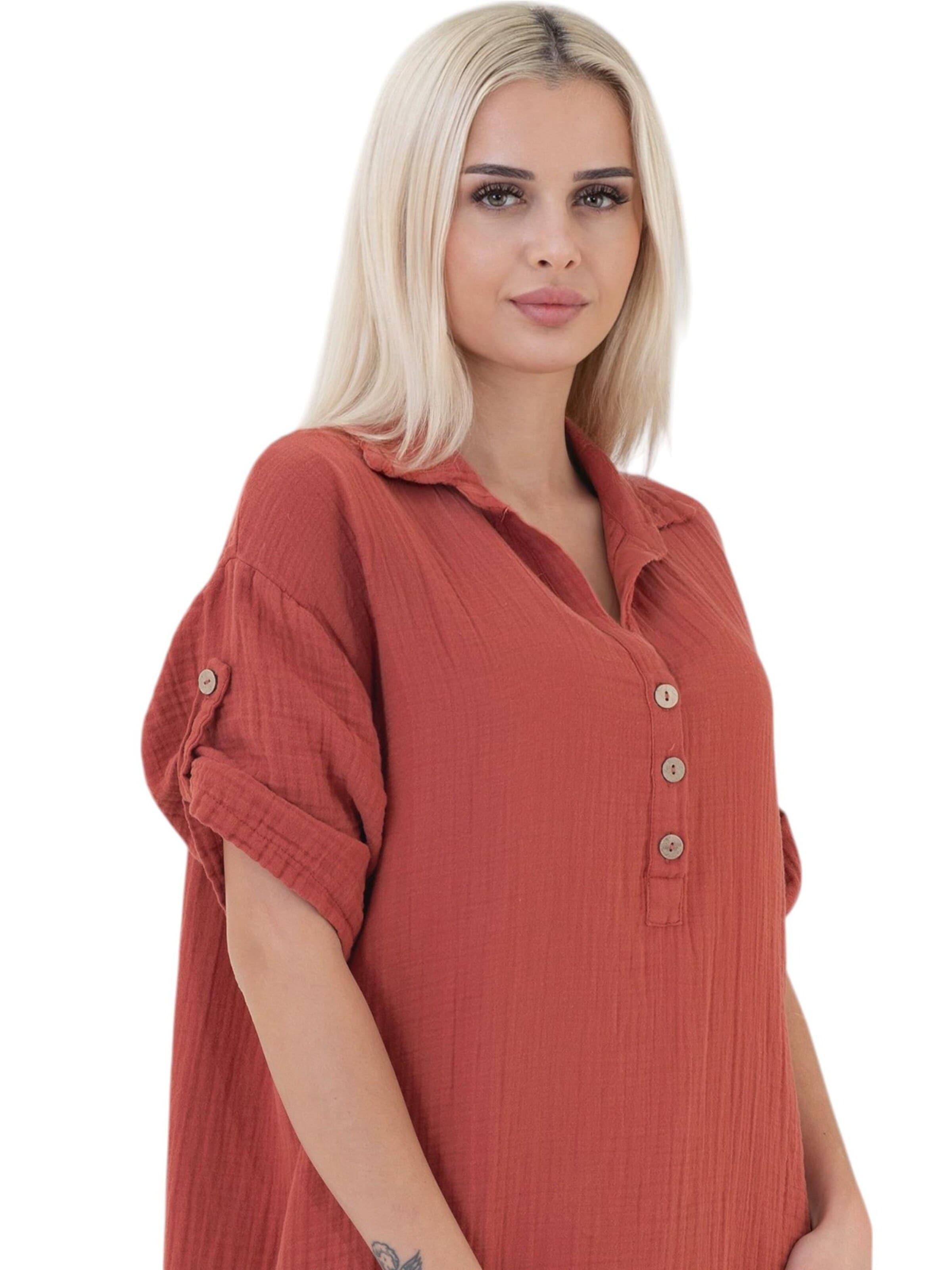 WENOR - Vestido camisero 'Mira' en rojo