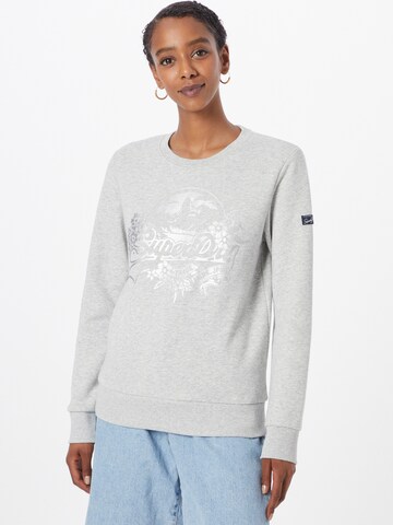 Sweat-shirt Superdry en gris : devant