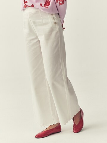 TATUUM Wide Leg Hose 'Aigua' in Weiß: Vorderseite