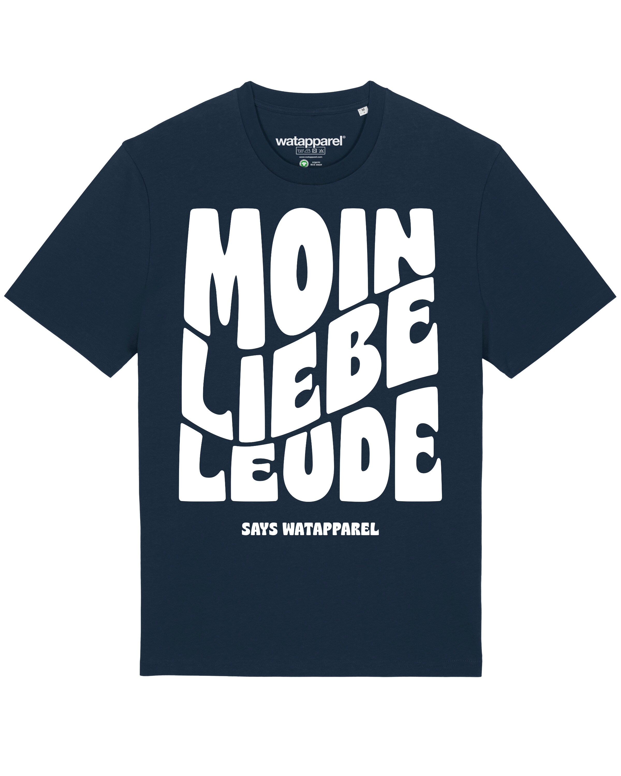 Watapparel Shirt 'Moin liebe Leude' in Blue: front