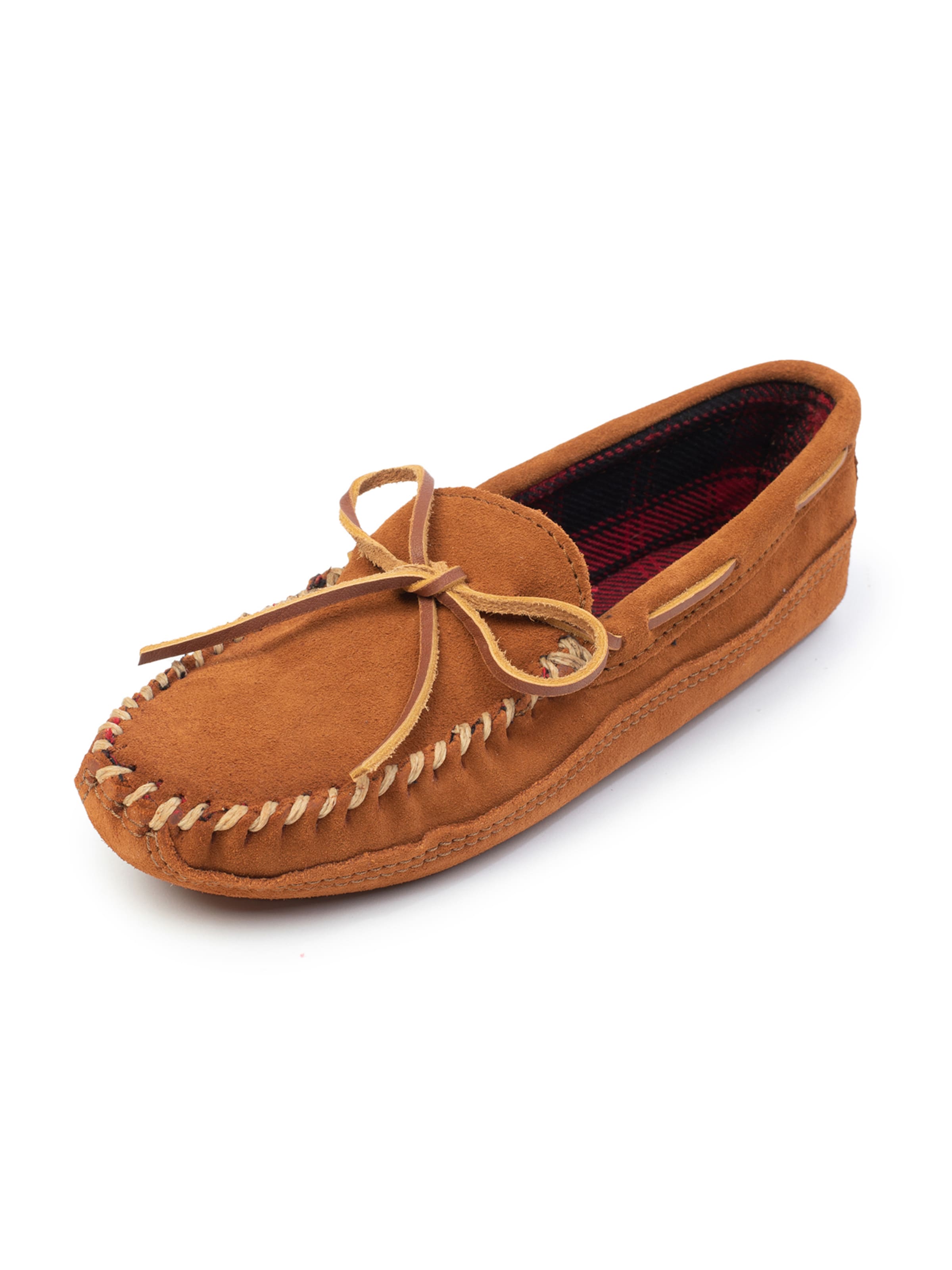 Mocassino 'Doublebottomfleece' di Minnetonka in marrone