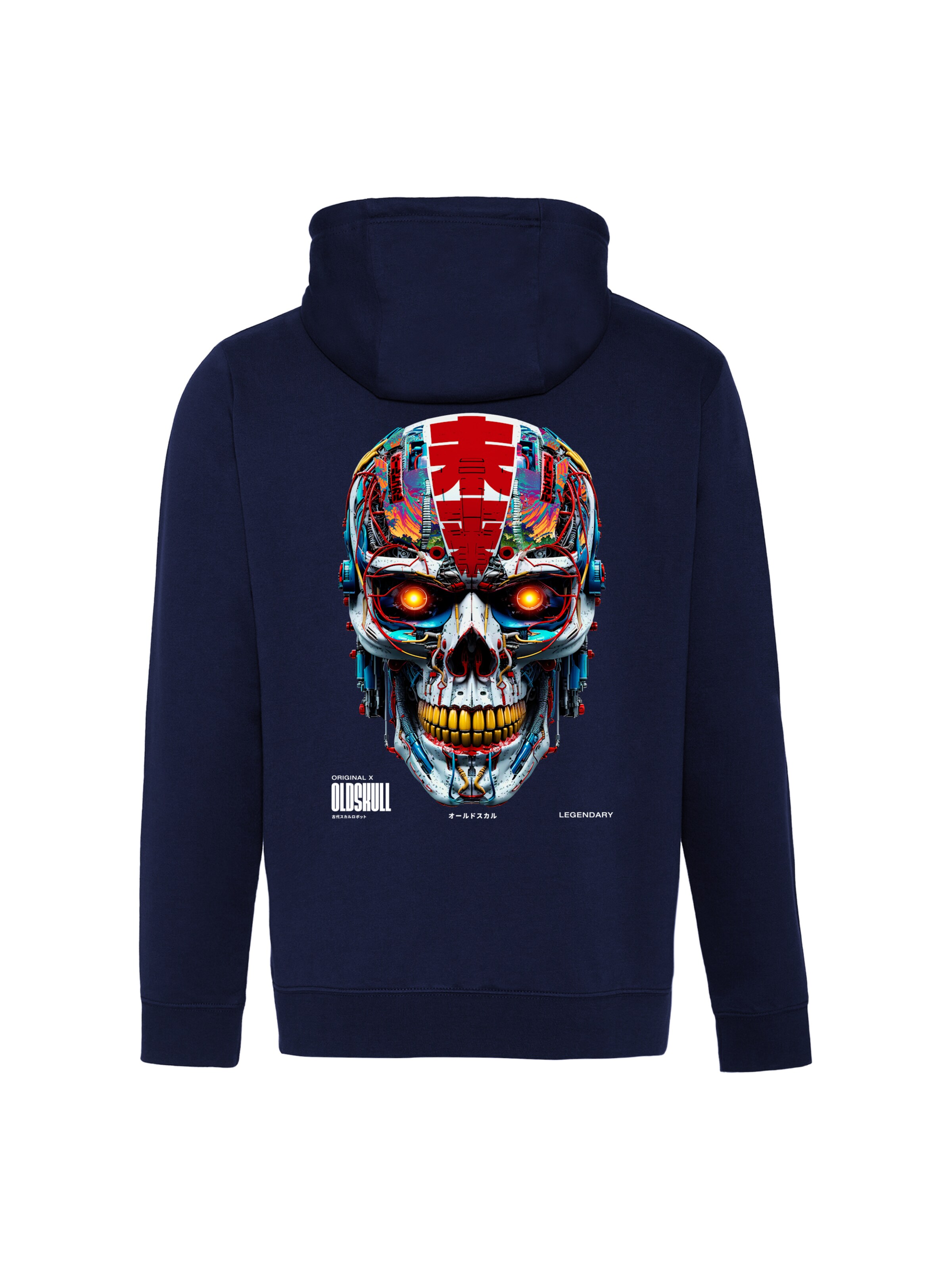 Oldskull Sweatshirt 'Xtreme Vivid Skull' in Blue: front