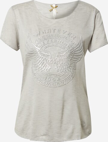 Key Largo Shirt 'PHILOSOPHY' in Grey: front