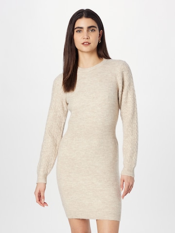 Pimkie Knit dress 'BELIA' in Beige: front