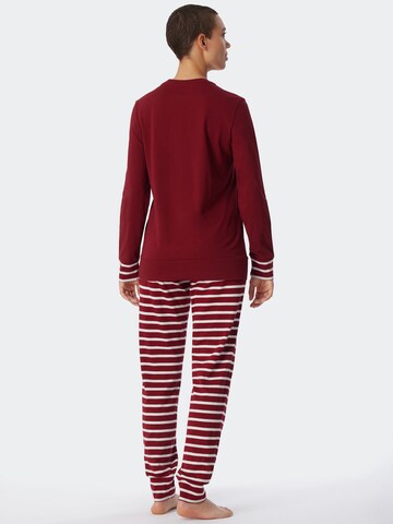 SCHIESSER Pyjama ' Essential Stripes ' in Rood