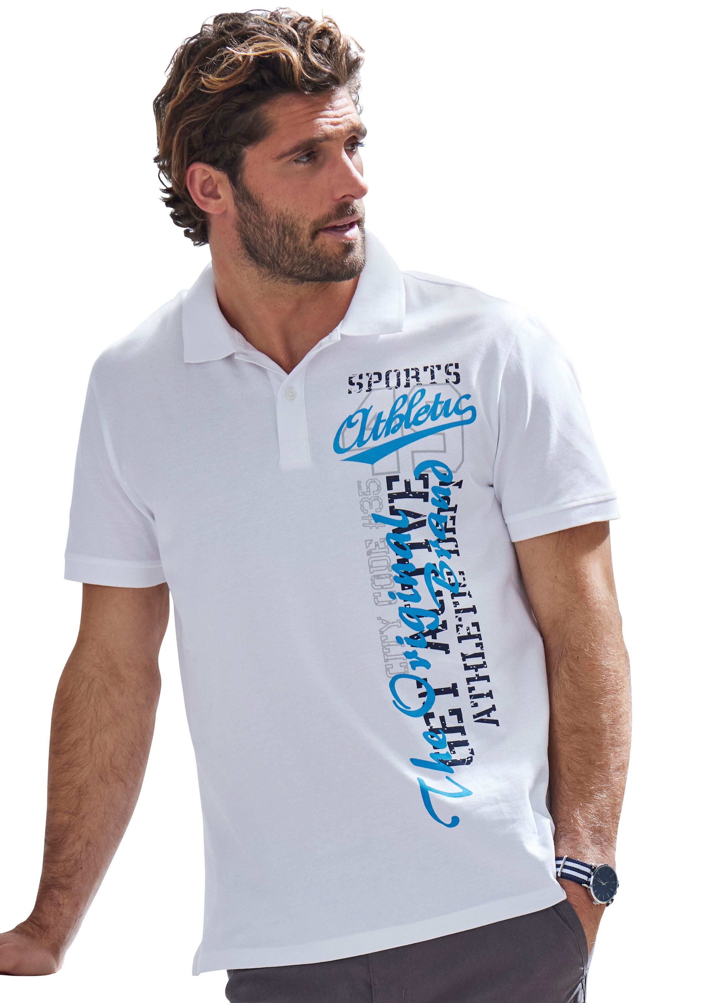 T-Shirt JOHN DEVIN en blanc : devant