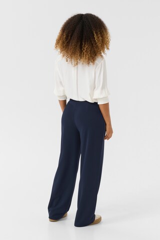 Cream Wide Leg Hose 'CR Siki' in Blau