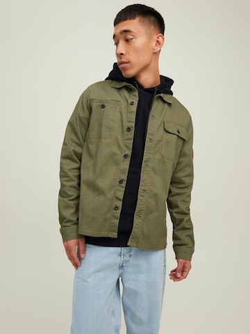 JACK & JONES Regular fit Button Up Shirt 'Ben' in Green: front