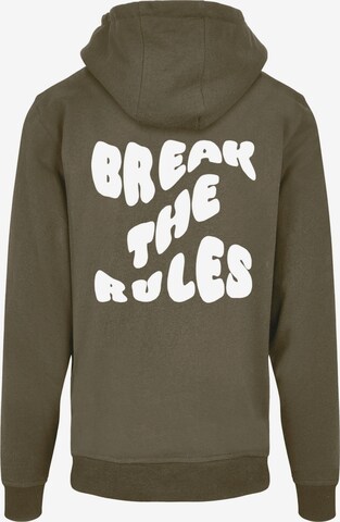 Sweat-shirt 'Break The Rules' Merchcode en vert