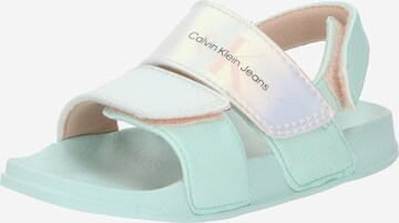 Calvin Klein Jeans - Sandalias en verde: frente