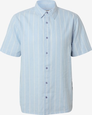 INDICODE JEANS Regular fit Button Up Shirt 'Tryp' in Blue: front