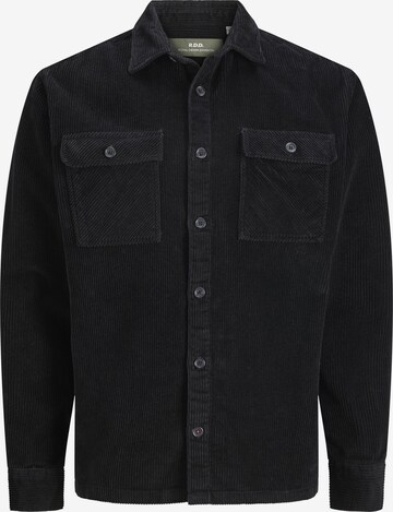 R.D.D. ROYAL DENIM DIVISION Comfort fit Button Up Shirt in Black: front