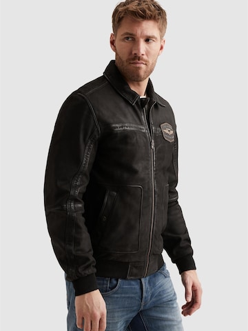 PME Legend Övergångsjacka 'Summer Hudson leather jacket' i svart