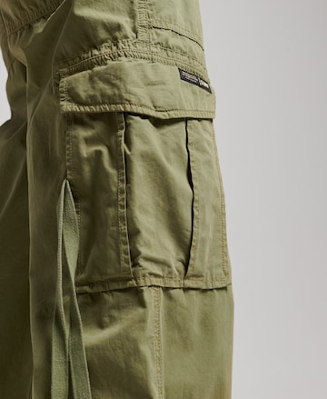 SuperdryWide Leg/ Široke nogavice Cargo hlače - zelena boja