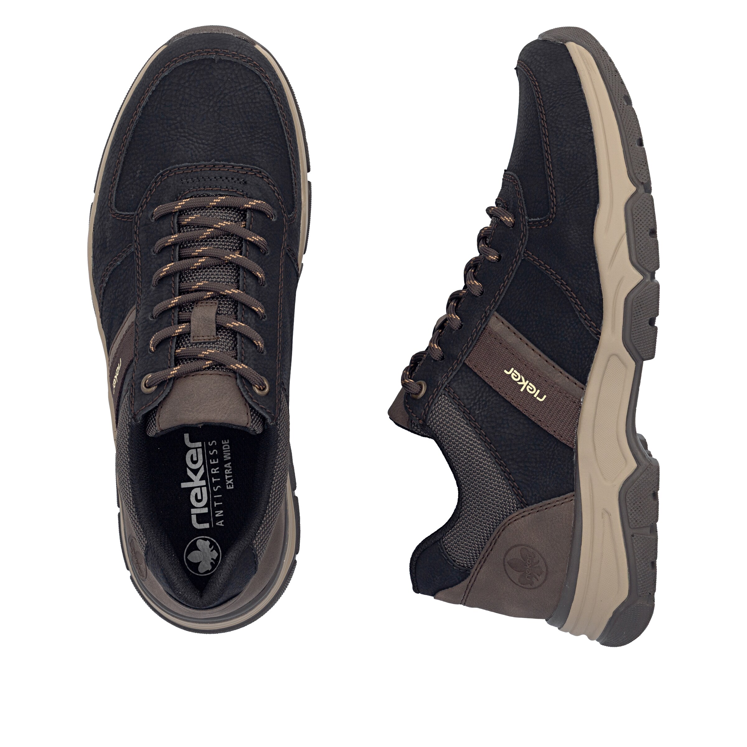 Chaussure de sport à lacets Rieker en noir