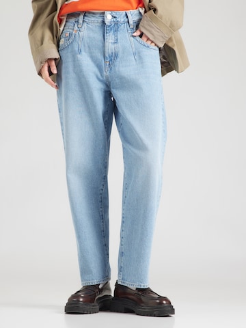 Herrlicher - Loosefit Pantalón vaquero plisado 'Brooke' en azul: frente