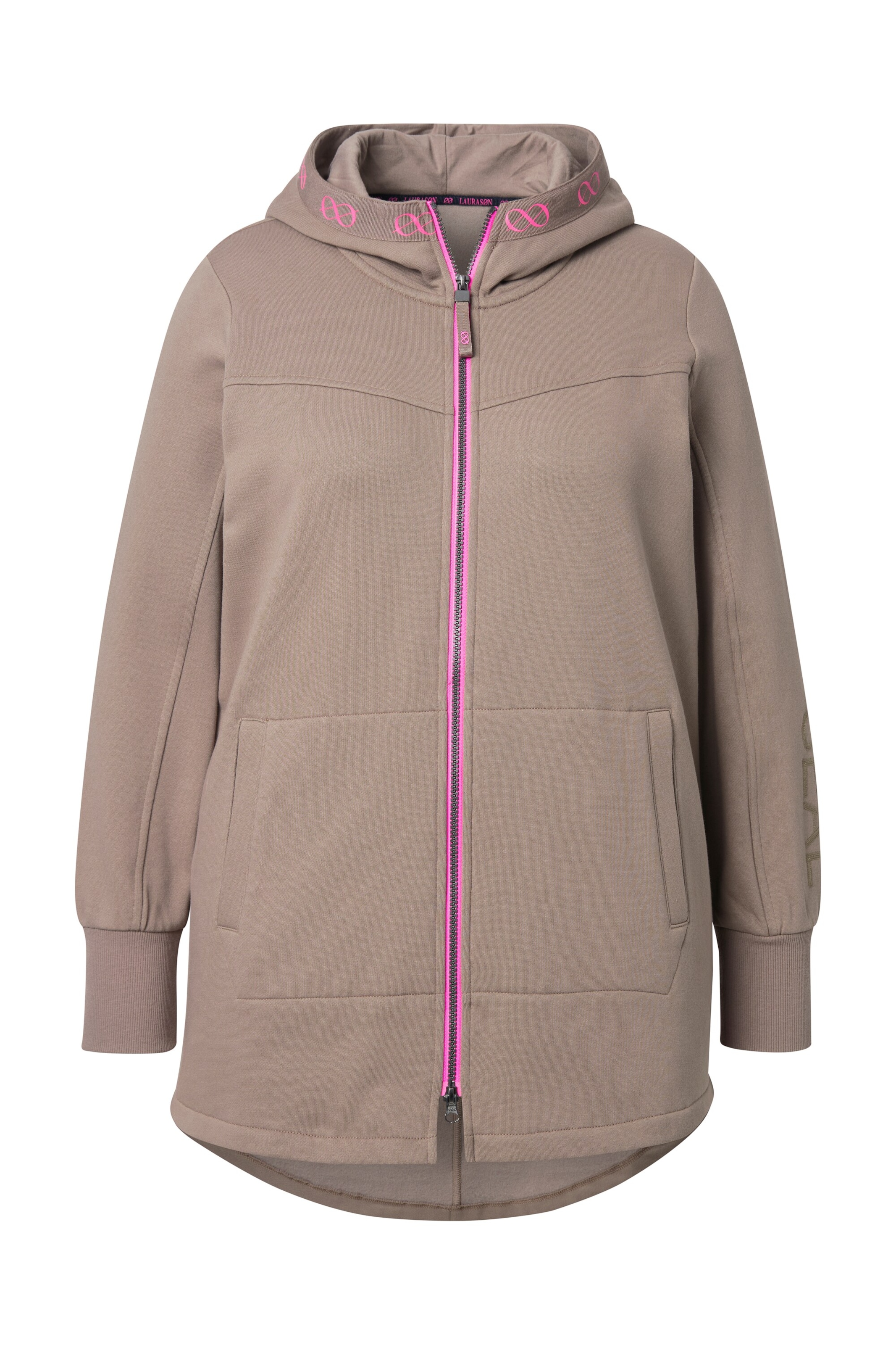 LAURASØN Sweat jacket in Brown: front