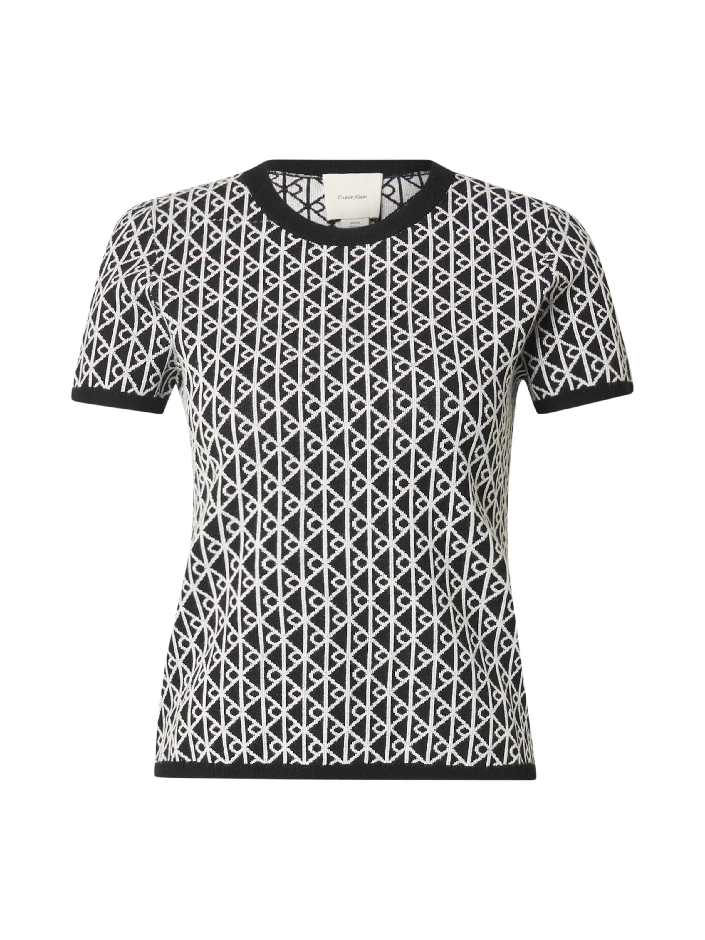 Calvin Klein Normální Tričko – černá: přední strana
