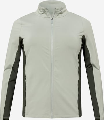 Esprit Sport Curvy Athletic Zip-Up Hoodie in Green: front