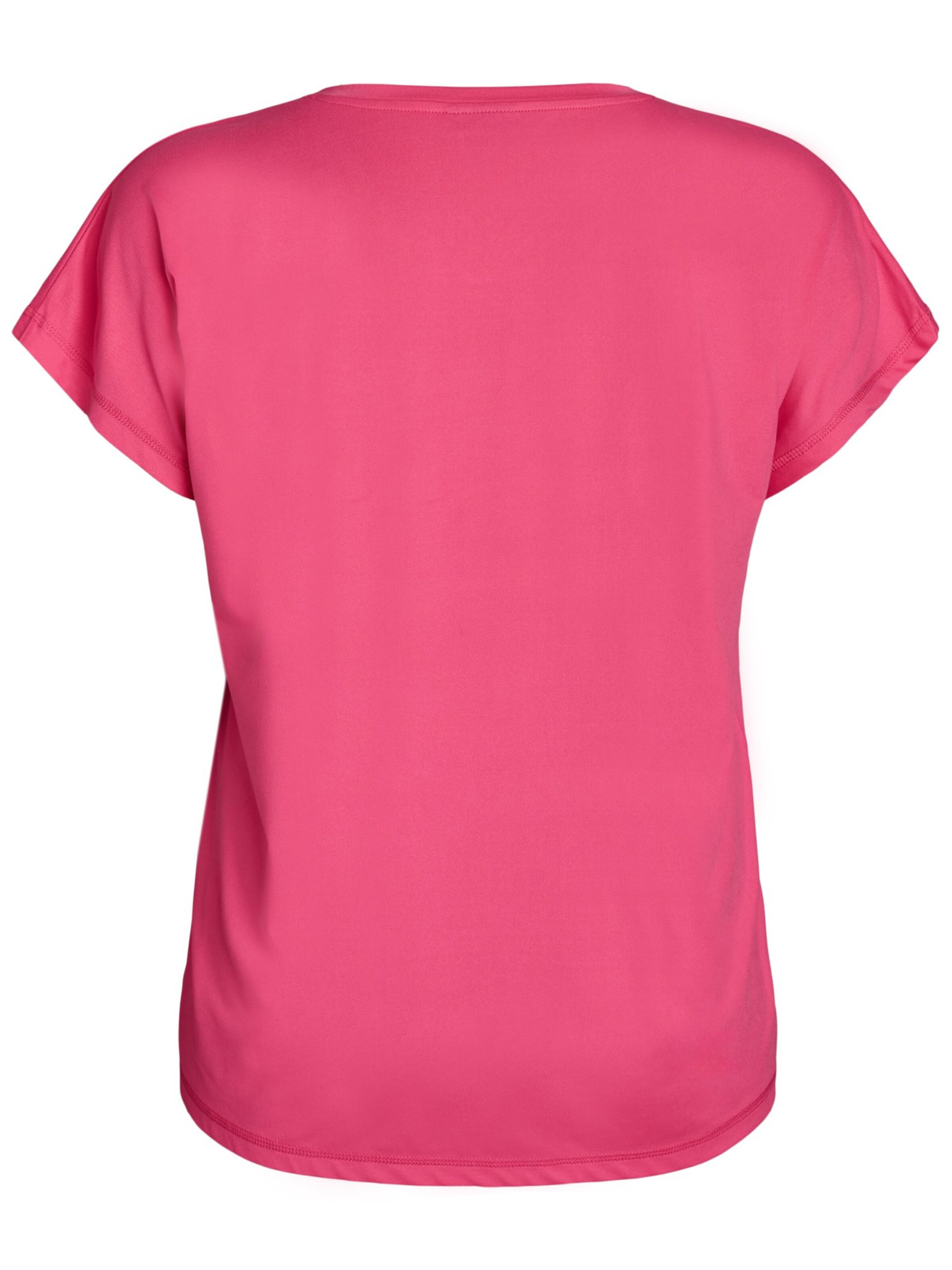 Zizzi T-Shirt 'ABASIC' in Pink