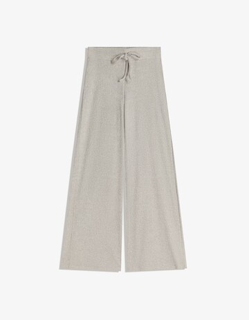 Bershka Široký strih Nohavice - Béžová: predná strana