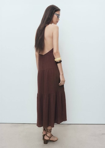 MANGO Summer Dress 'Corfu' in Brown