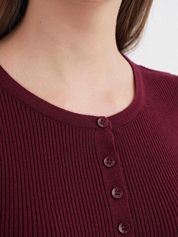 MixRay Knit Cardigan in Red
