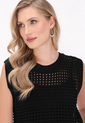 Cardigan DreiMaster Klassik en noir