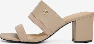 Mule TOMMY HILFIGER en beige : devant