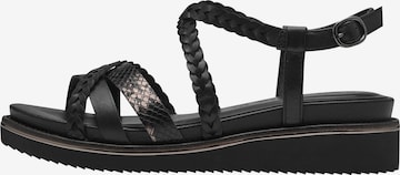 TAMARIS Sandals in Black: front