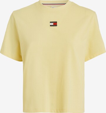 T-shirt Tommy Jeans en jaune : devant