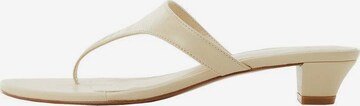 MANGO T-Bar Sandals 'Tria' in Beige: front