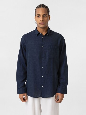 Dandalo Regular fit Overhemd in Blauw: voorkant