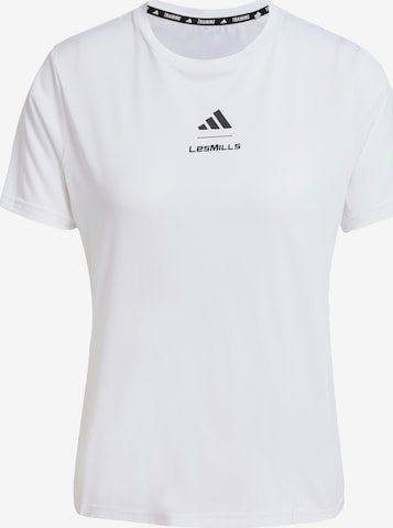 T-shirt fonctionnel 'x Les Mills' ADIDAS PERFORMANCE en blanc : devant