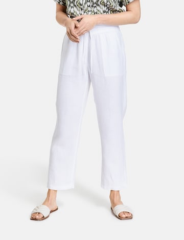 GERRY WEBER Loose fit Trousers in White: front