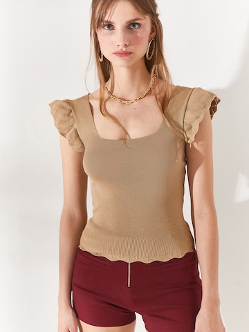 olalook Pullover in Braun: Vorderseite