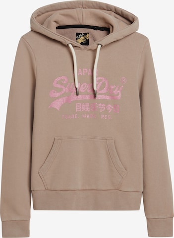 Superdry Tréning póló - bézs: elől