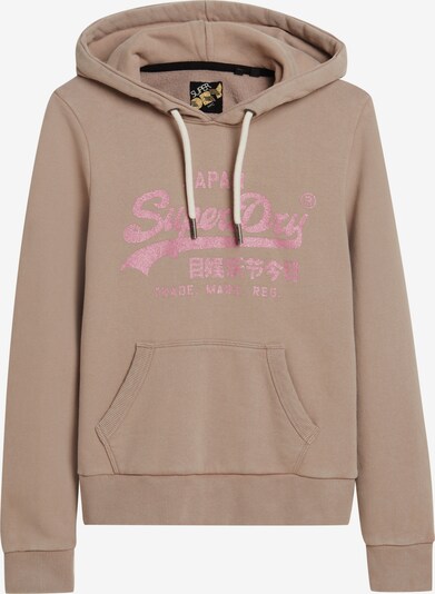Superdry Sweatshirt em bege / rosa, Vista do produto