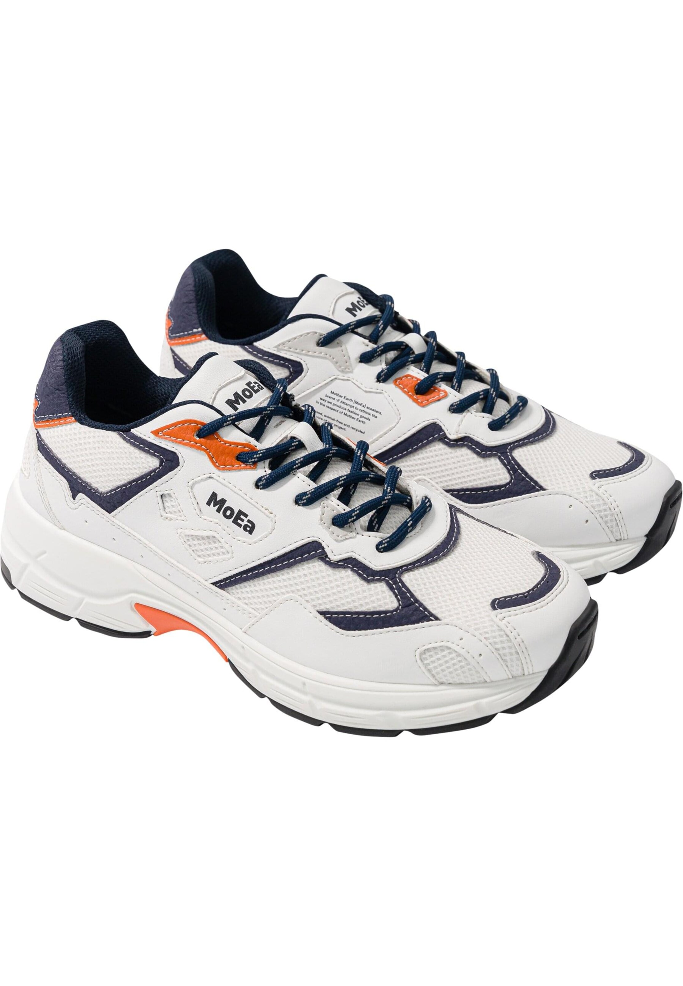 Sneaker bassa 'Gen8 - Orange x Mushroom' di MoEa in bianco