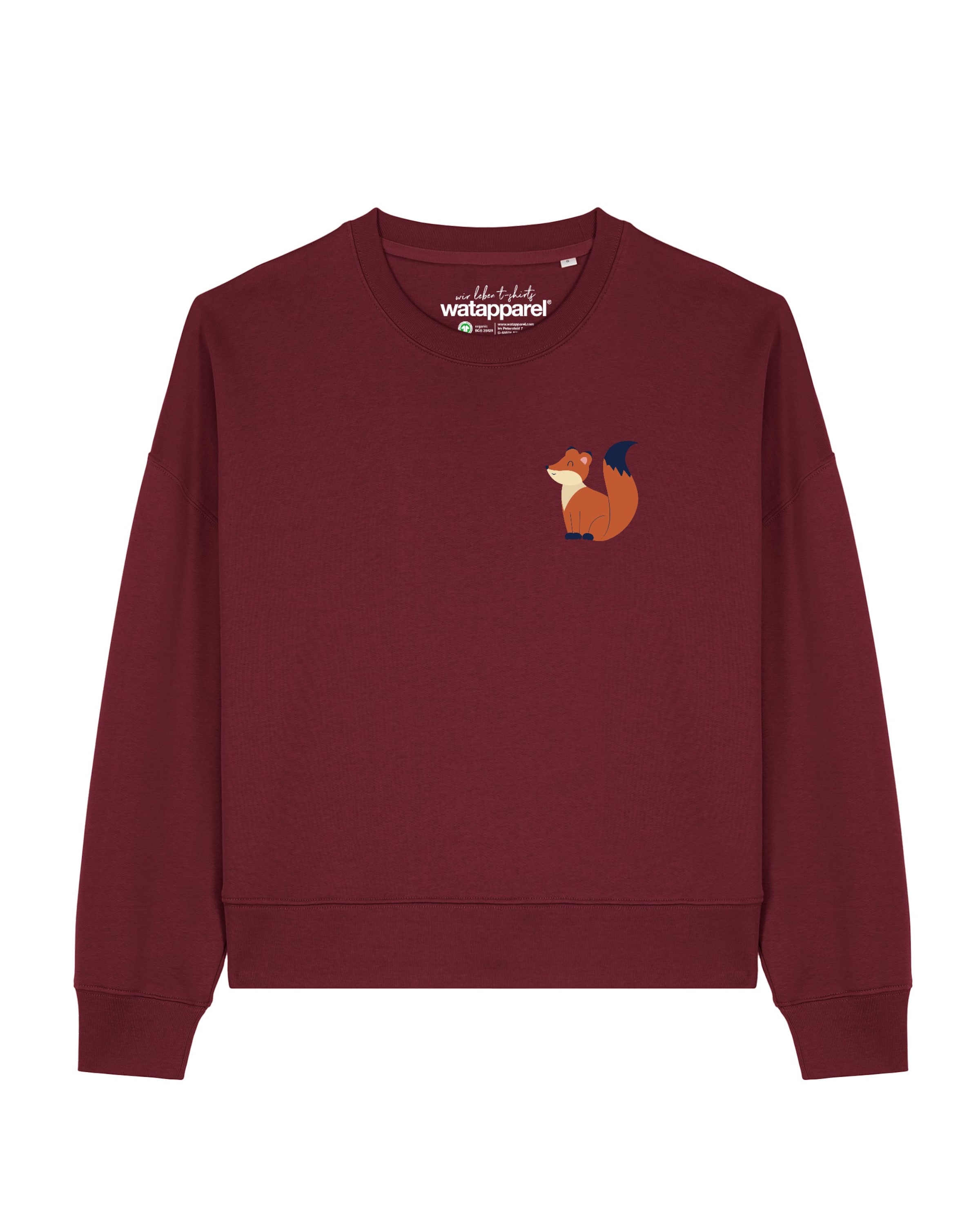 Watapparel Sweatshirt 'Cute Fox ' in Red: front
