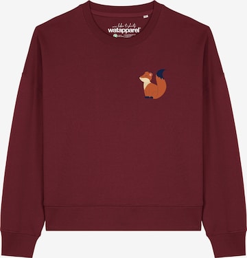 Watapparel Sweatshirt 'Cute Fox ' in Red: front