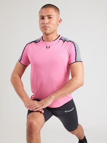 UNDER ARMOUR Funkcionalna majica 'Challenger' | roza barva: sprednja stran