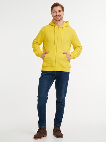 WEM Fashion Zip-Up Hoodie 'Spell' in Yellow