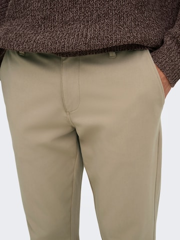 Only & Sons Regular Chino Pants 'SWEFT ' in Brown