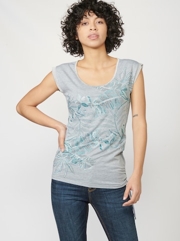 KOROSHI T-Shirt in Grau: Vorderseite