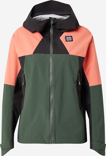 Maloja Veste outdoor 'Zaubernock' en vert foncé / corail / noir, Vue avec produit