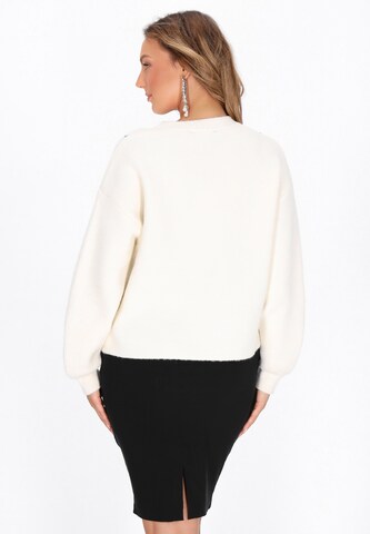 Pull-over faina en blanc