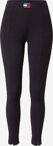 Tommy Jeans Slimfit Leggings in Schwarz: predná strana