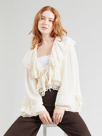 YAS Blouse 'YASHELLE' in Beige: front